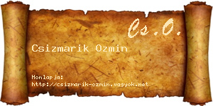 Csizmarik Ozmin névjegykártya